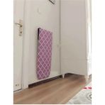 modern mor beyaz desenli katlanır duvara monte ütü masası