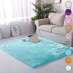 Modern Mor Tüylü Parça Halı Yolluk 100x200 cm Yatak Odası ve Mutfak için Yumuşak İç Mekan Halısı Kaymaz Destekli