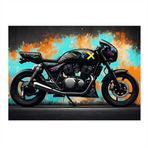 Modern Motosiklet Tasarımı Hediyelik Ahşap Tablo 25cmX 35cm