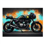Modern Motosiklet Tasarımı Hediyelik Ahşap Tablo 35cm X50cm