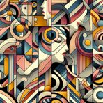 Modern Muse: An 8.25x8.25 Blank Journal with Abstract Art Deco Design: A Versatile Notebook for Sketching, Journaling, and Creative Expression