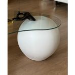 Modern Orta Sehpa & Küre Sehpa & Top Sehpa & Tek Top - 1 Adet Top & 41 cm Beyaz