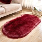 Modern Oval Shaggy Alan Halı Oturma Odası Yatak Odası için Kaymaz Büyük Koridor Halısı Yumuşak ve Rahat Gri Shag Halı 80x180 cm