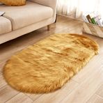 Modern Oval Shaggy Alan Halısı Oturma Odası Yatak Odası ve Koridor için Kaymaz Yumuşak Uzun Tüylü Halı Halı Halı Oda Dekoru için (Açık Gri 80 x 180 cm)
