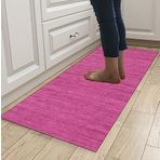 Modern Pembe Uzun Koridor Yolluğu Halı Kaymaz Mutfak Koridor Paspası 50 x 550 cm Polyester Yemek Odası Yatak Odası Halısı Ayarlanabilir Uzunluk Metre ile Satılır