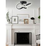 Modern Plafonyer Tavan Boomerang Led Avize Siyah Siyah