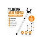 Modern Raf Profesyonel Teleskopik Askı İndirme Sopası 1-2 Metre Uzayan Kıyafet Alma Aparatı