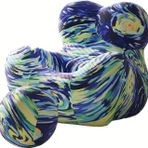 Modern Rahat Koltuk Takımı Ayak Dayama Zarif Eğlence İnce Koltuk Oturma Odası Yatak Odası ve Okuma Odası için Tembel Kanepe Sandalye 76 x 71 cm