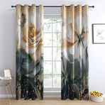 Modern sanat karartma perdeleri, 2 parçalı set, 245 x 140 cm, oturma odası, yatak odası, çocuk odası için desenli perdeler, şık