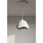 Modern Şapka Form Beton Sarkıt Avize İç Mekân Dekoratif Aydınlatma Mutfak Salon Beyaz 25 x 37