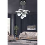 Modern Sarkıt 3 Renk 4 Toplu LED Avize Salon - Oturma Odası Ledli Avize - çiçek krom