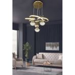 Modern Sarkıt Florya 4 Toplu Led Avize Salon & Oturma Odası Avizesi