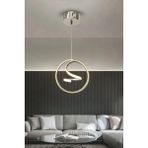 Modern Sarkıt LED Avize, Antre, Beyaz Işık, Krom, Şık ve Zarif Tasarım - Ahşap - Bej - Seçenek 1