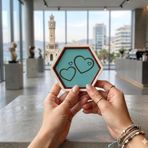 Modern Sevgi Temalı Minimalist Obje, Ev ve Ofis İçin Estetik Mini Dekor 10x10 cm
