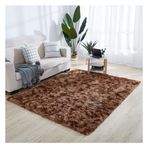 Modern Shaggy Batik Halı Yumuşak ve Yıkanabilir Uzun Tüylü Halılar Oturma Odası Yatak Odası Koridor ve Genç Odası için Pembe 1'8" x 17"