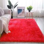 Modern Shaggy Halı Oturma Odası Yemek Odası Çocuk Odası Yatak Odası için Yumuşak ve Kabarık Bej 60 x 120 cm