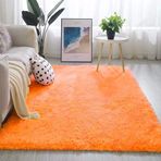 Modern Shaggy Halı Oturma Odası Yemek Odası Çocuk Odası Yatak Odası için Yumuşak ve Kabarık Bej Halı 60 x 120 cm