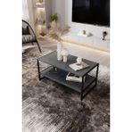 Modern & Şık Orta Sehpa Metal Çerçeve ile Dayanıklı Tasarım, Minimalist ve Fonksiyonel, Salon ,ofis - Antrasit