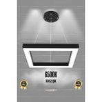 Modern Siyah Kasa Beyaz Işık LED Avize, Salon, Mutfak, Oturma Odası - Seçenek 1 - Ahşap