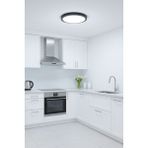 Modern Siyah Metal Tavan LED Lambası, Buz Beyaz Işık, Salon ve Mutfak Için Şık Avize - Ahşap - Seçenek 1