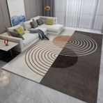 Modern Siyah ve Gri Uzun Tüylü Halı Kaymaz Arka Kısım Ultra Yumuşak Yıkanabilir Halı Oturma Odası için 160 x 250 cm