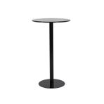 Modern Siyah Yuvarlak Bar Masası 60x104 cm Sabit Taban Ev, Ofis ve Mutfak için Şık Yemek ve Pub Yükseklik Masası Küçük Alanlar ve Eğlence için Mükemmel