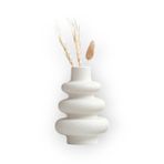 Modern Spiral Vazo Minimal Dekoratif Obje Beyaz