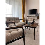 Modern Style Home Mars Balkon, Bahçe, Cafe - Salon - Metal Kanepe Koltuk Takımı - 2+1+1 + Sehpa - 3 - Kare
