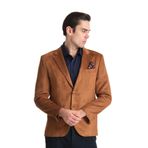Modern Suet Erkek Blazer Mono Yaka Slim Fit Ceket Metalik 58