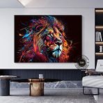 Modern tablo Aslan Baskılı Duvar Sanatı, Pop Art Baskı, Grafiti Kanvas, Aslan Kafa Duvar Sanatı