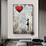 Modern tablo Balon Kız Pop Art Kanvas Baskısı