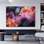 Modern tablo Büyük Lüks Kanvas, Duvar Sanatı Kanvas, Pembe Ve Altın Mermer Duvar Sanatı, Altın Parlak Poster