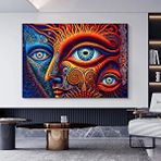 Modern tablo Dmt Psikedelik Üçüncü Göz Kanvas Tablosu; Göz Psikedelik Kanvas Baskısı