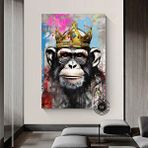 Modern tablo Graffiti Kanvas Baskısı; Büyük Pop Art Duvar Sanatı; Maymun Kanvası; Graffiti Baskı; Pop Art Resim B