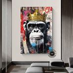 Modern tablo Graffiti Kanvas Baskısı; Pop Art Maymun Tablosu; Graffiti Maymun Sanatı