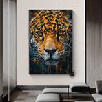 Modern tablo Jaguar Yağlı Boya Kanvas Tablo – Orman Temalı Hayvan Sanatı – Ofis Ve Bebek Odası