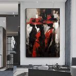 Modern tablo Kırmızı Şapkalı Üç Kadın Soyut Sanatı, Kanvas Duvar Tablosu, Duvar Dekor Baskısı, Büyük Poster