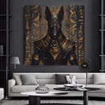 Modern tablo Mısır Tanrısı Anubis Duvar Sanatı, Anubis Çerçeveli Kanvas, Mısır Etnik Duvar Sanatı