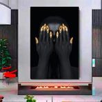 Modern tablo Modern Afrikalı Kadın Kanvas Tablosu; Duvar Sanatı Poster; Oturma Odası Dekoru; Afrikalı Kadın Baskı