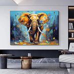 Modern tablo Modern Baskı Grafiti Sanatı Soyut Fil Kanvas Tablosu Sokak Renkli Hayvanlar Resmi Ev Duvar Dekoru Iç