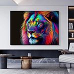 Modern tablo Soyut Kanvas Aslan Resmi, Renkli Aslan Tablosu Poster Baskısı, Duvar Dekoru, Oturma Odası İçin
