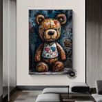 Modern tablo Teddy Ayı Duvar Sanatı; Graffiti Stil; Sokak Sanatı