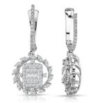 Modern Tasarım 1.10 Ct Baget Kare Küpe