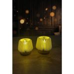 Modern Tasarım Dekoratif Mini Abajur Görünümlü Masaüstü Lambası ve Mumluk ( LED MUMLAR DAHİL )