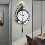 Modern Tasarım Duvar Saati, Basit ve Sessiz Dekoratif Sanat Duvar Saati, Oturma Odası, Yatak Odası, Ofis, Mutfak, Çalışma Odası için Kullanılır (Tek Renk 60X30CM)