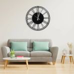 Modern Tasarım Elektrostatik Boyalı Metal Duvar Saati - 40 cm - Siyah
