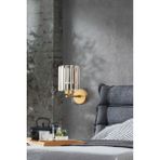 Modern Tasarım Kristal Taşlı Duvar Aplik 1 Adet Elektrikle Çalışır Eskitme Gold Gövde - Altın - Seçenek 1