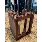 Modern Tasarım Masif Ahşap Bıçak Bloğu - Esnek Bıçak Stand