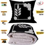 Modern Tasarım Tv Battaniyeli Opsiyonel Dekoratif Yastık Kırlent 2 In 1 Battaniye - 115 x 170 cm - Renkli