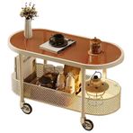 Modern Tekerlekli Sehpa, Şık Oturma Odası Sehpası, Çok Yönlü Küçük Komidin, Yatak Odası için Kompakt Kanepe Yan Sehpası, Mutfak, Ofis için 60 x 40 x 55 cm, Beyaz